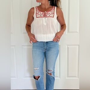 French Connection Embellished Sleeveless Blouse